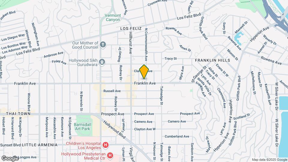 1929 Los Feliz Trophy Property Map and Location Details