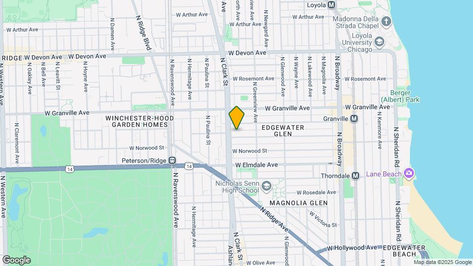 1542 W Glenlake Ave, Unit 2 Mapa y Detalles de la Ubicación