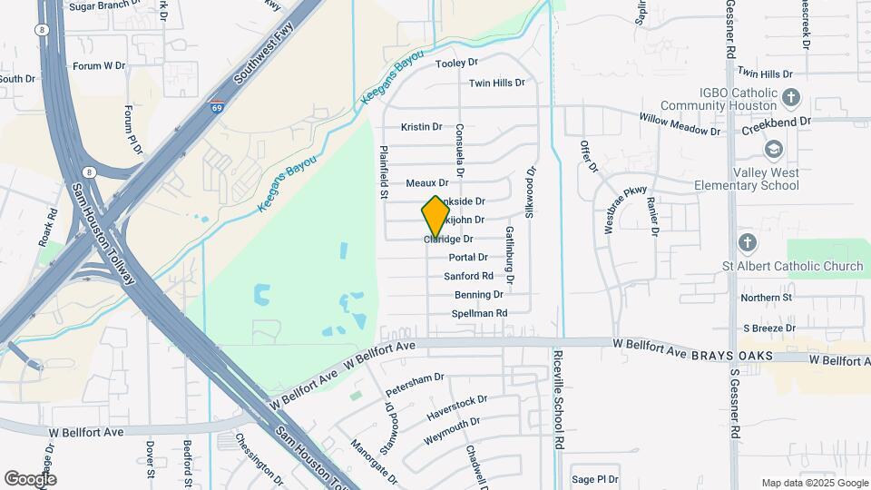 9323 Claridge Dr Map and Location Details