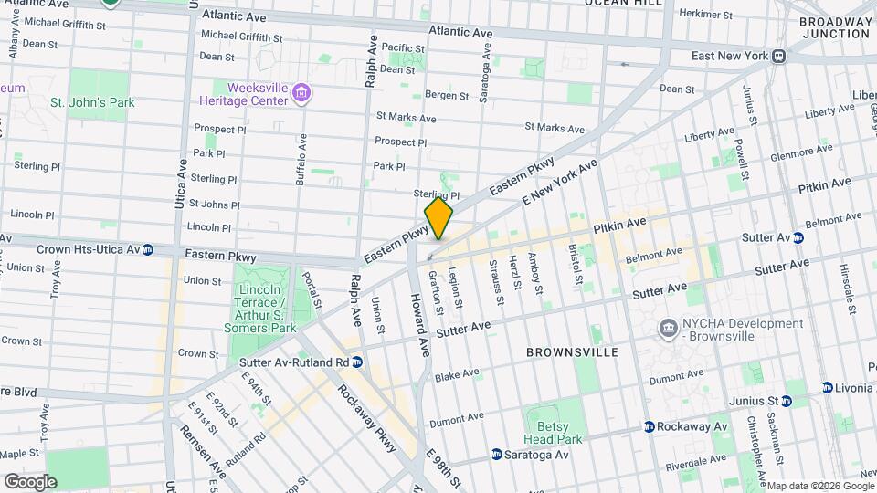 1720 Lincoln Pl Map and Location Details