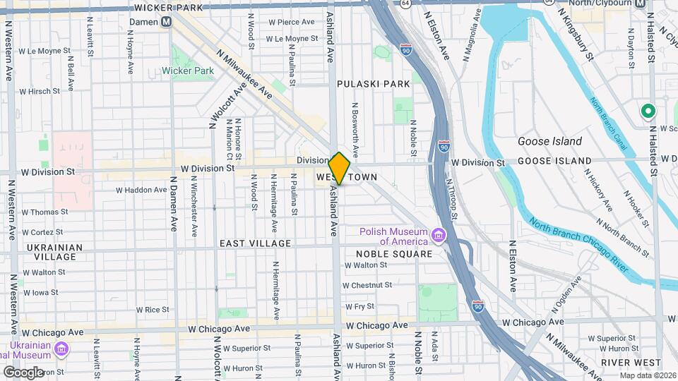 1121 N Ashland Ave Map and Location Details