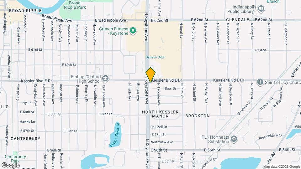 5875 N Keystone Ave Map and Location Details