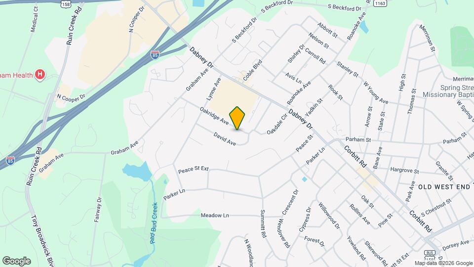 1217 Oakridge Ave Map and Location Details