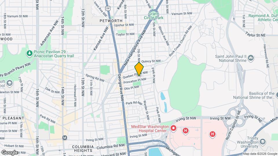 3630 Warder St NW Mapa y Detalles de la Ubicación