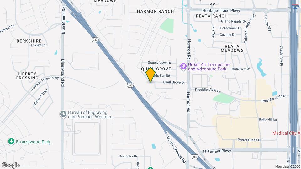 1600 Quail Grove Dr Map and Location Details