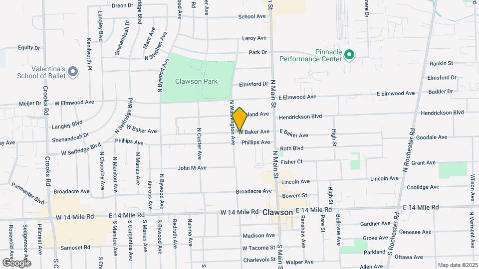 165 W Baker Ave Map and Location Details