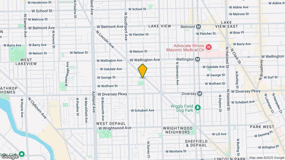 2850 N Lakewood Ave Map and Location Details