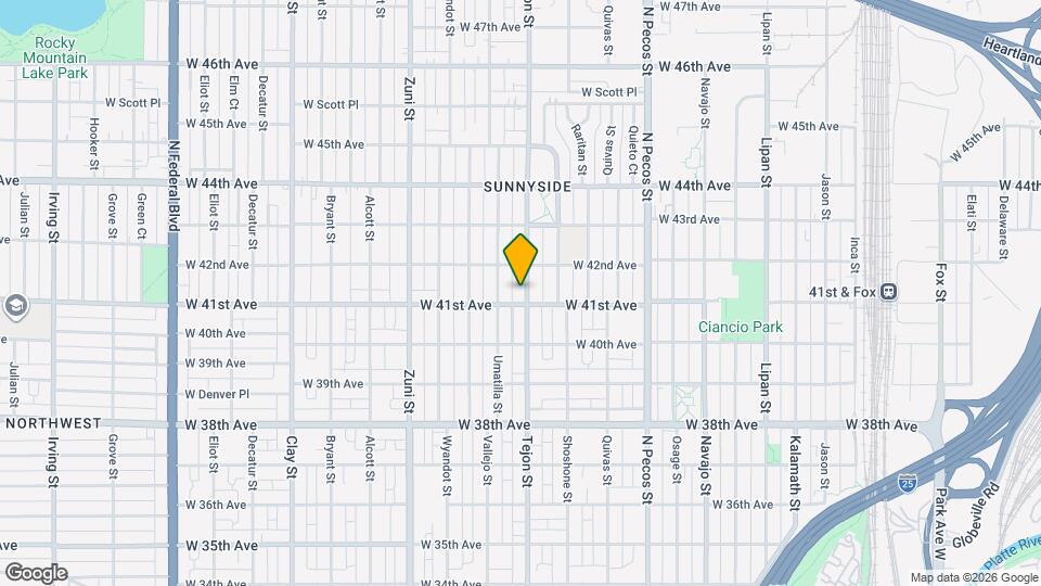 4117 Tejon St Mapa y Detalles de la Ubicación