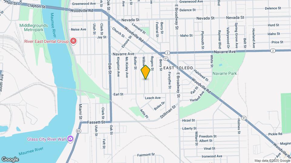 931 Willow Ave Map and Location Details