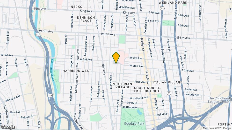 1045 Hunter Ave Map and Location Details