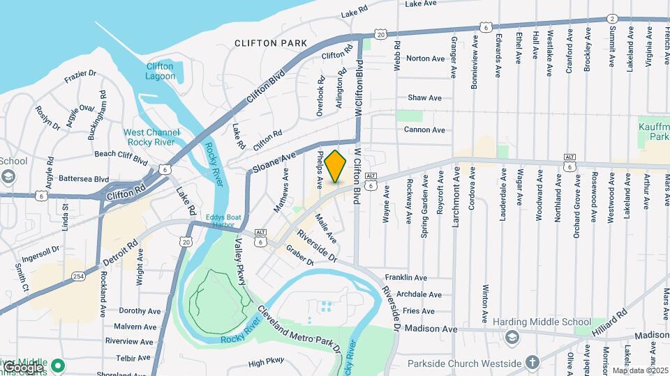 18204 Detroit Ave, Unit Kenilworth Map and Location Details