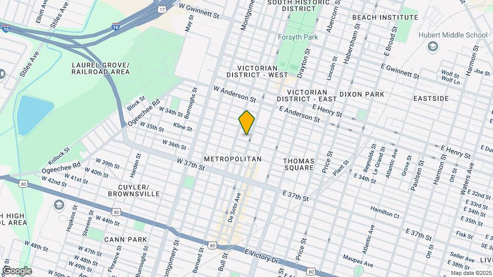 1719 Whitaker St Map and Location Details