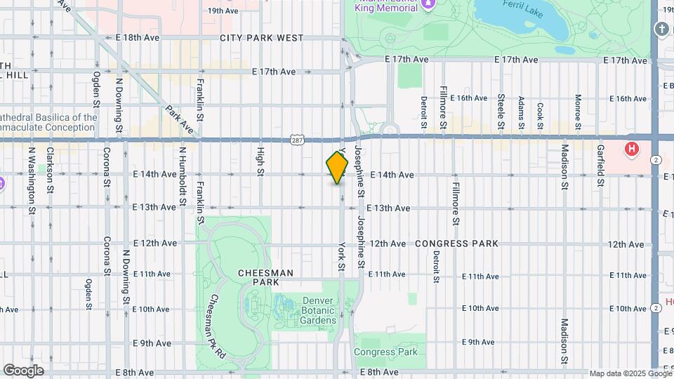 1355 York St Mapa y Detalles de la Ubicación