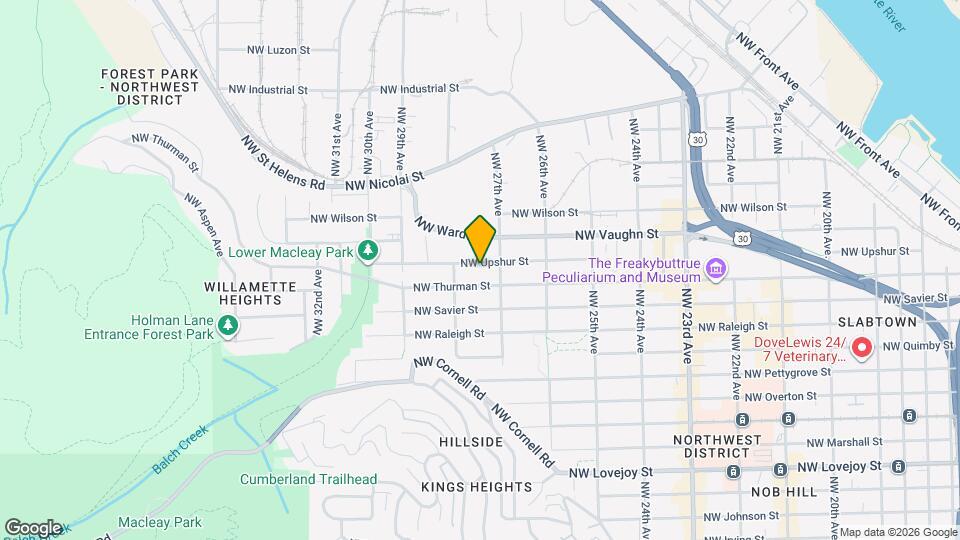 2738 NW Upshur St Map and Location Details