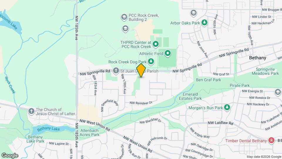 17602 NW Springville Rd Map and Location Details