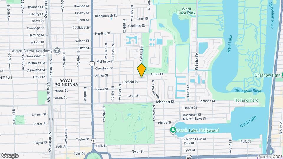 1419 Garfield St Map and Location Details