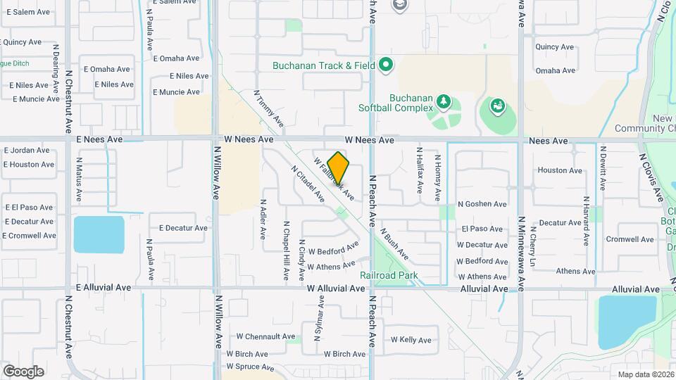 452 W Fallbrook Ave Map and Location Details