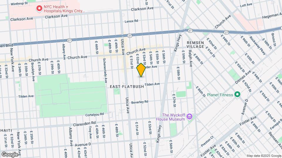 477 E 52nd St Map and Location Details