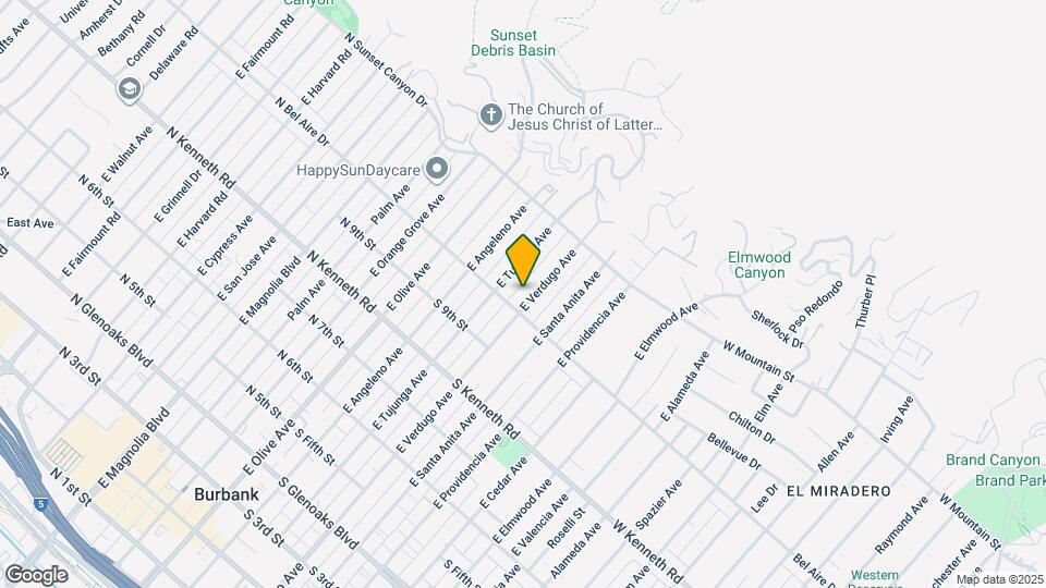 1015 E Verdugo Ave Map and Location Details