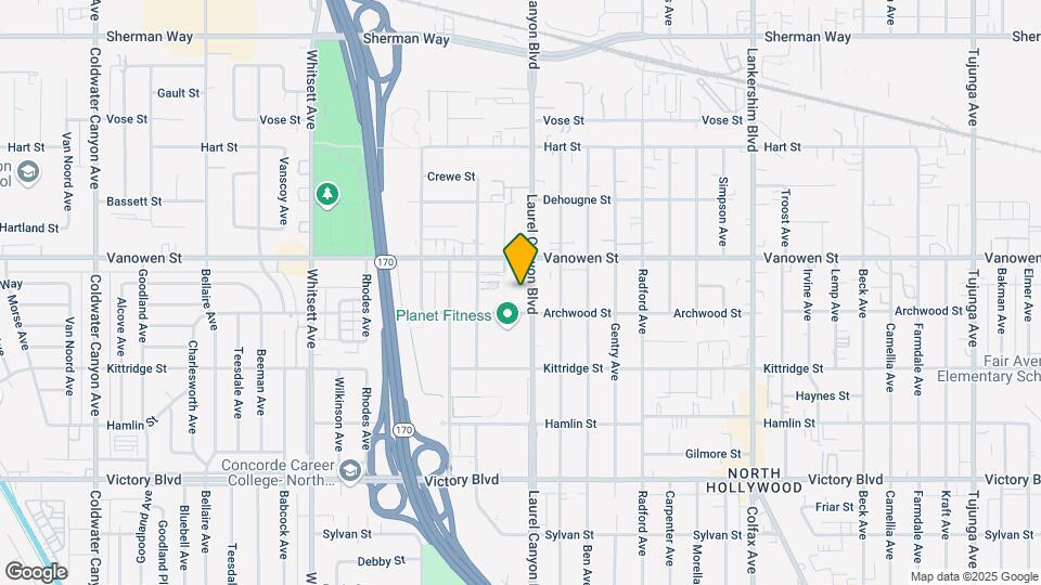 6725 Laurel Canyon Blvd Mapa y Detalles de la Ubicación