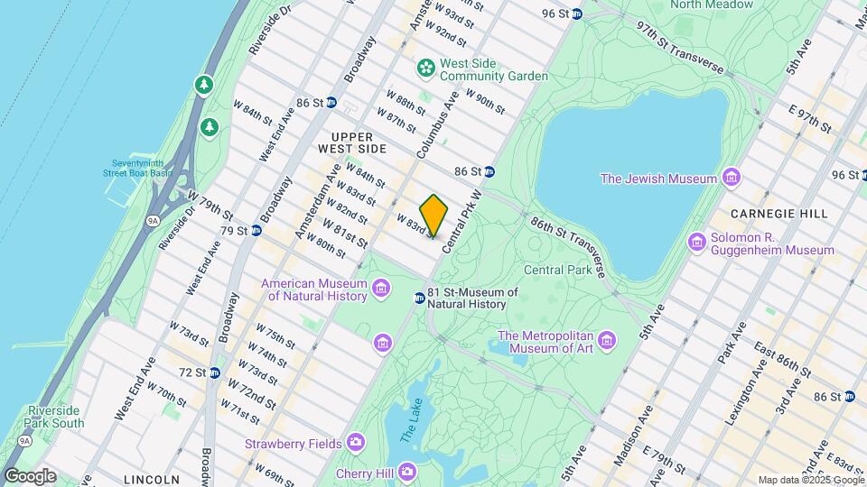 8 W 83rd St Mapa y Detalles de la Ubicación