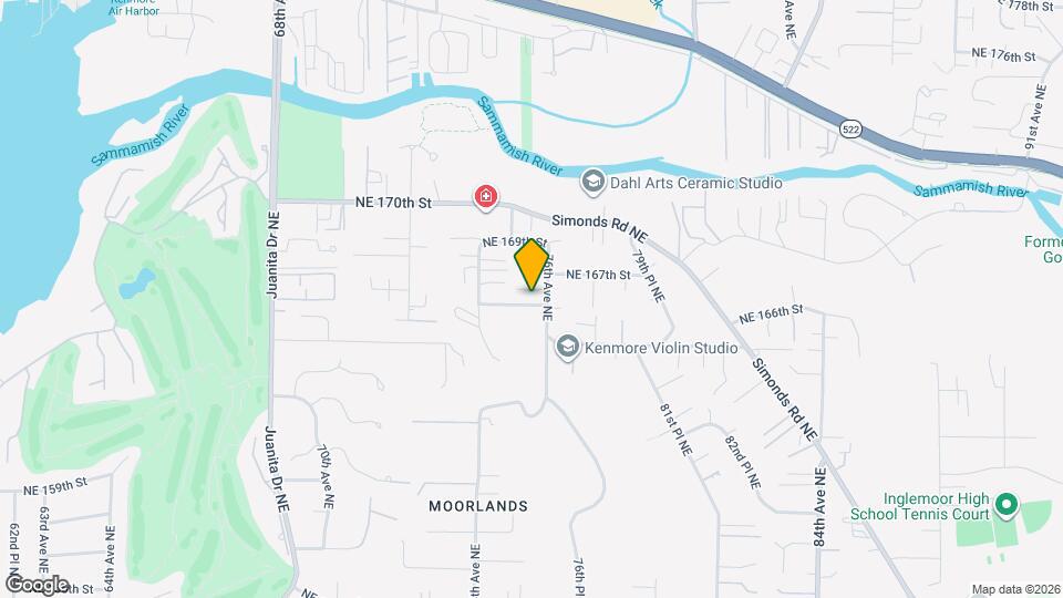 7514 NE 166th St Map and Location Details