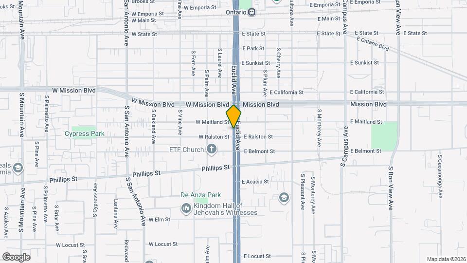 1022 S Euclid Ave Map and Location Details