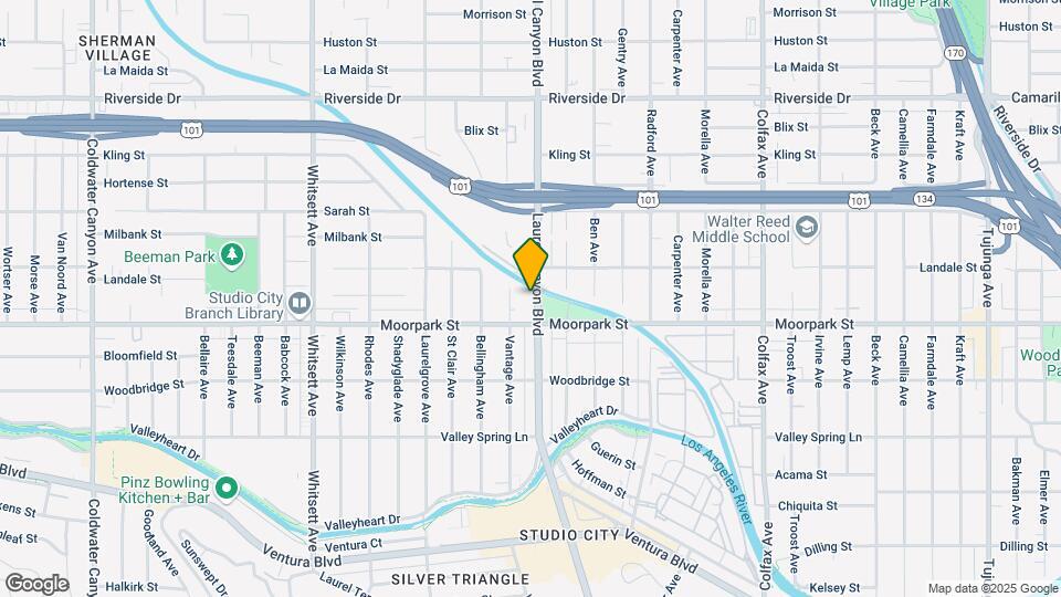 4421 Laurel Canyon Blvd Map and Location Details