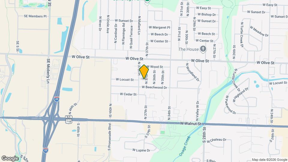 512 N 37th St Map and Location Details