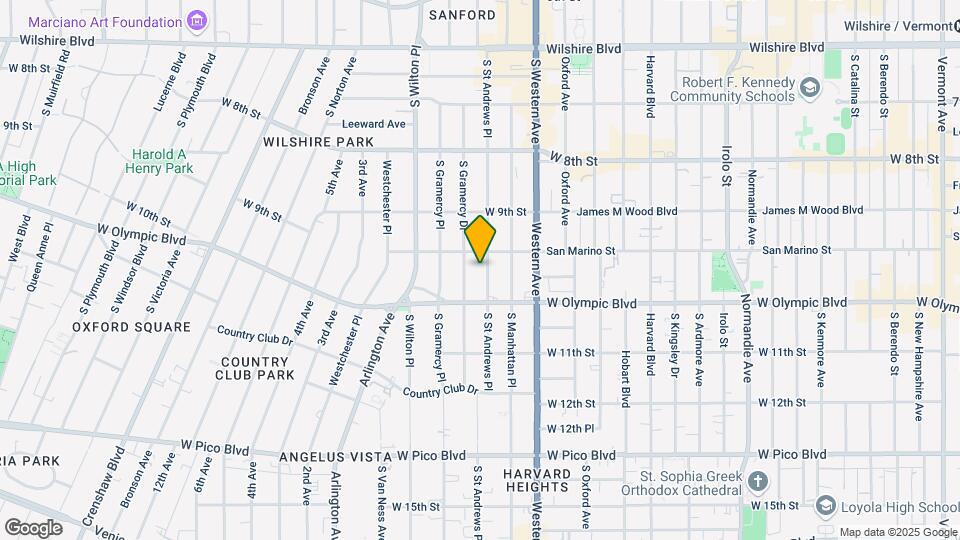 957 S St Andrews Pl Map and Location Details