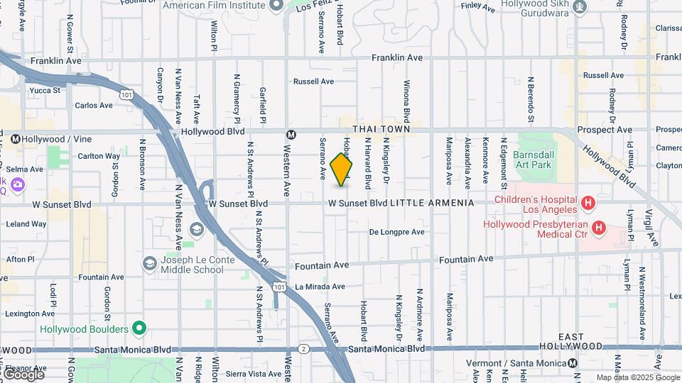 1517 N Hobart Blvd Mapa y Detalles de la Ubicación