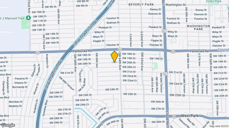 6420 SW 20th St Map and Location Details