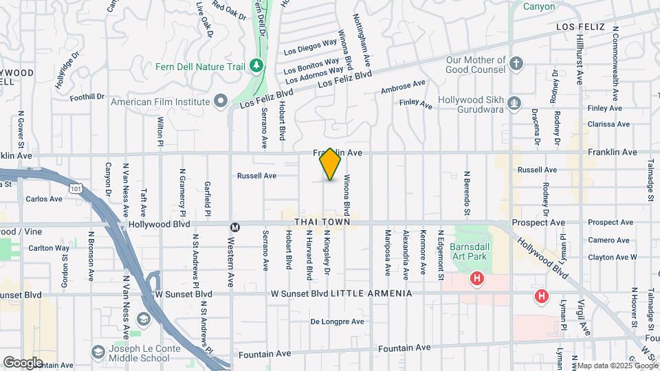 1800 N Kingsley Dr Mapa y Detalles de la Ubicación
