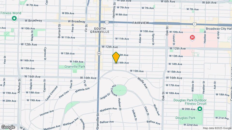 1390 W 14th Ave Map and Location Details