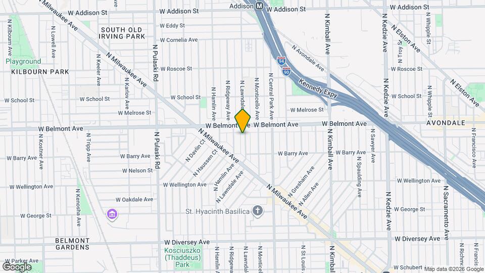 3138 N Lawndale Ave, Unit 1 Map and Location Details