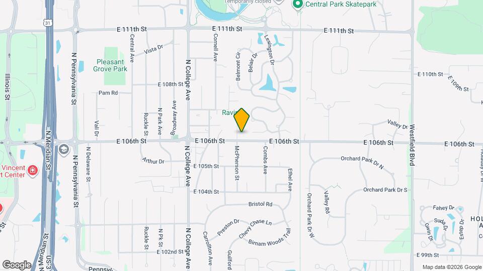 1108 E 106th St Map and Location Details