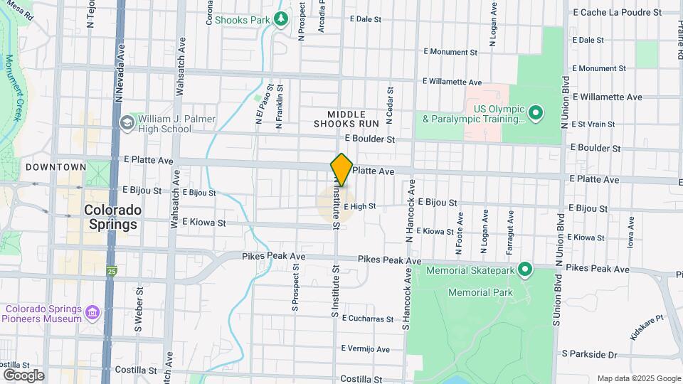 219 N Institute St Map and Location Details