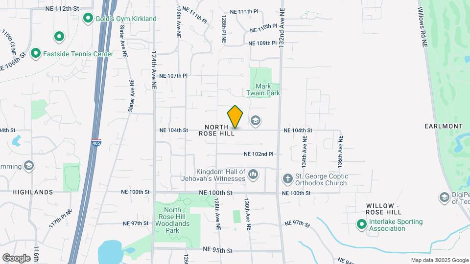 12835 NE 104th St Map and Location Details
