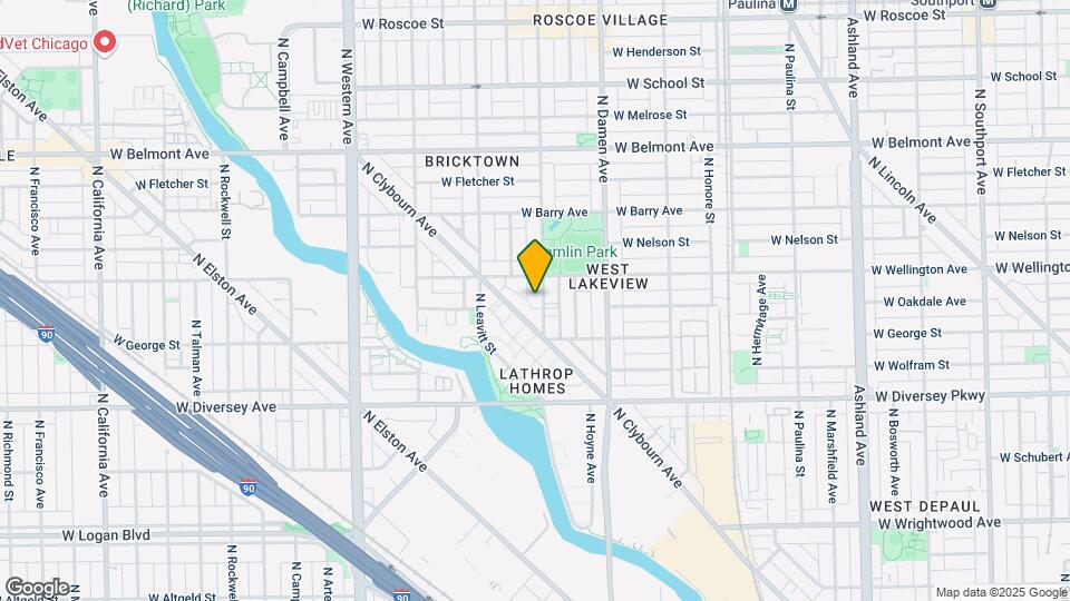 2936 N Hoyne Ave, Unit 2 Map and Location Details