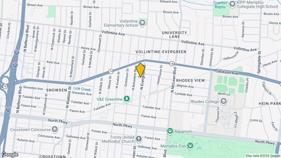 753 N Evergreen St Map and Location Details