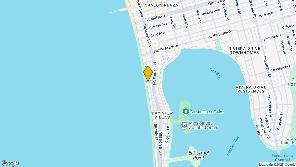 3911 Ocean Front Walk Map and Location Details