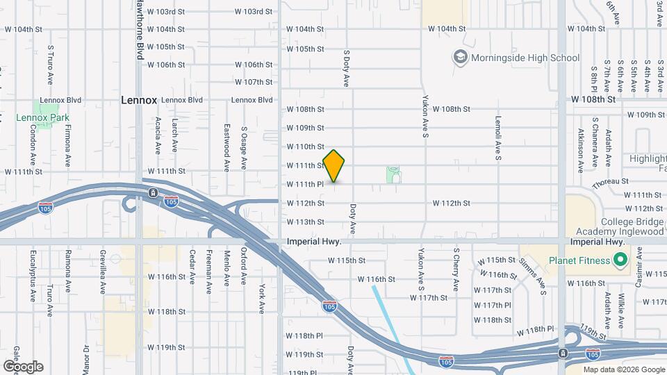 3834 W 111th Pl Map and Location Details