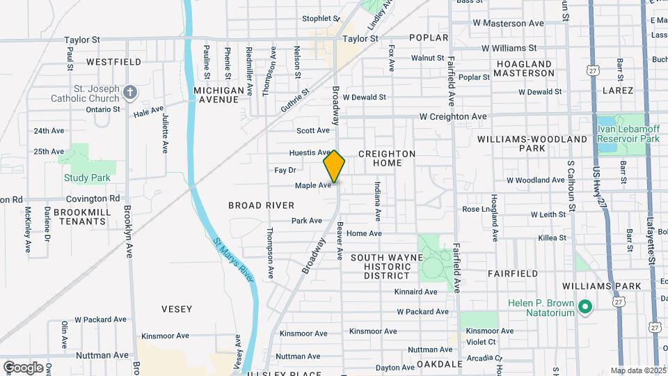 2610 Broadway Map and Location Details