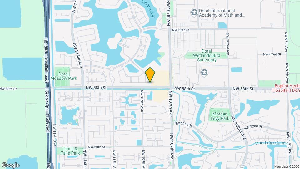 10880 NW 58th Terrace Map and Location Details