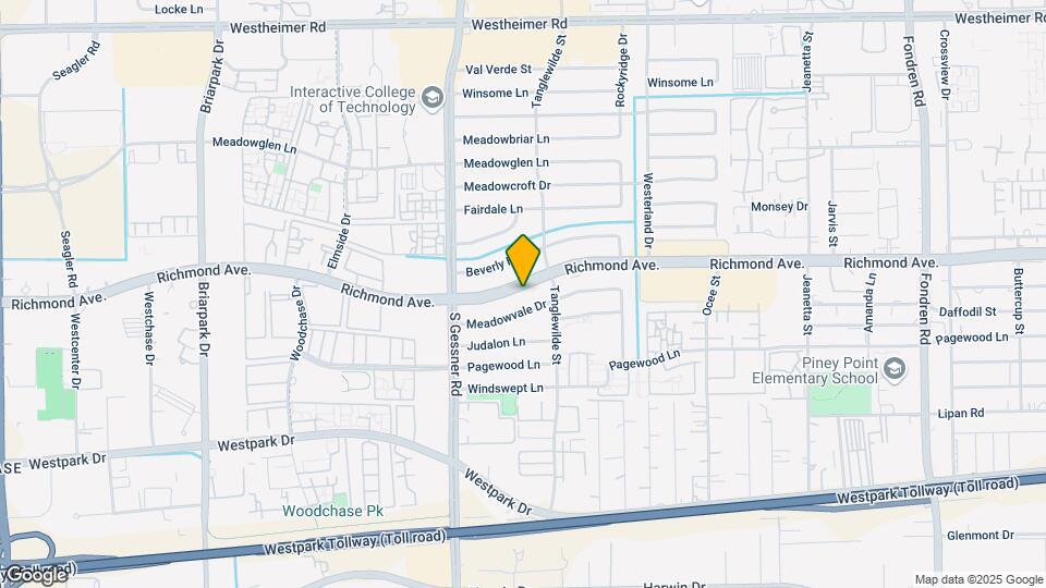 9623 Richmond Ave. Map and Location Details