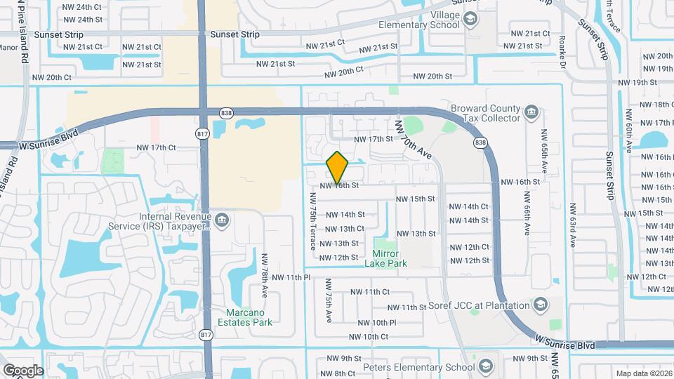 7460 NW 16th St Map and Location Details