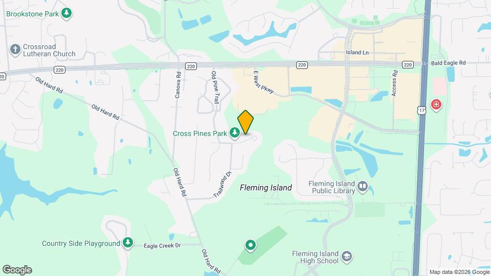 1730 Cross Pines Dr Map and Location Details