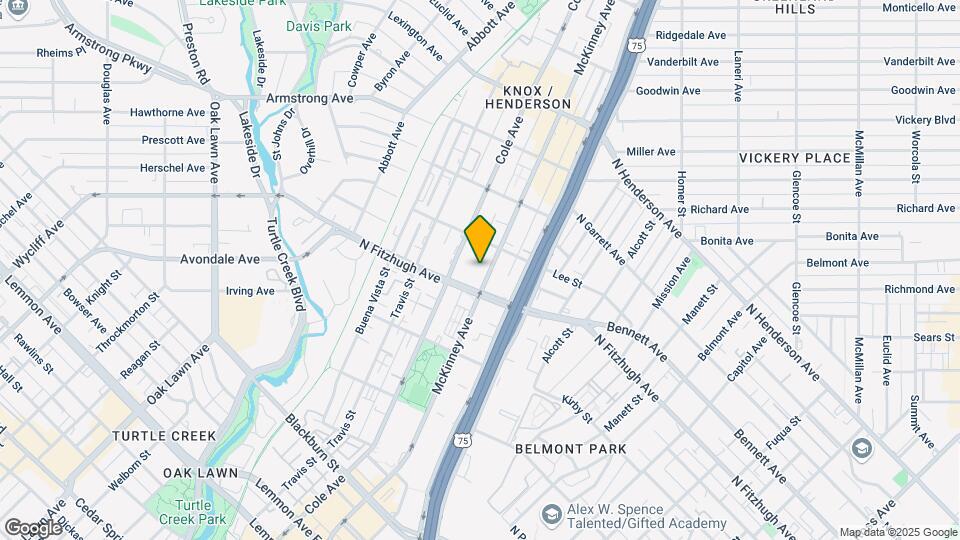 4219 Mckinney Ave Mapa y Detalles de la Ubicación