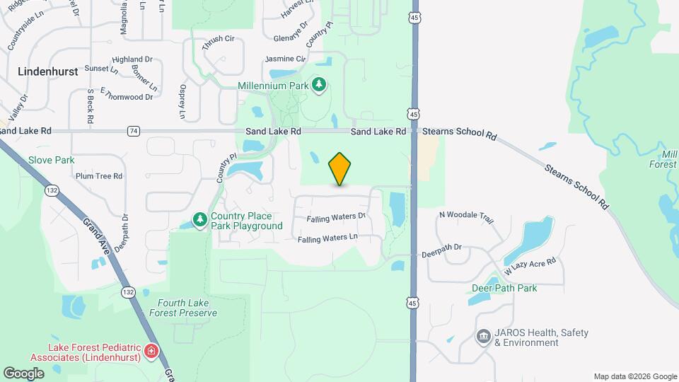 2884 Falling Waters Ln Map and Location Details