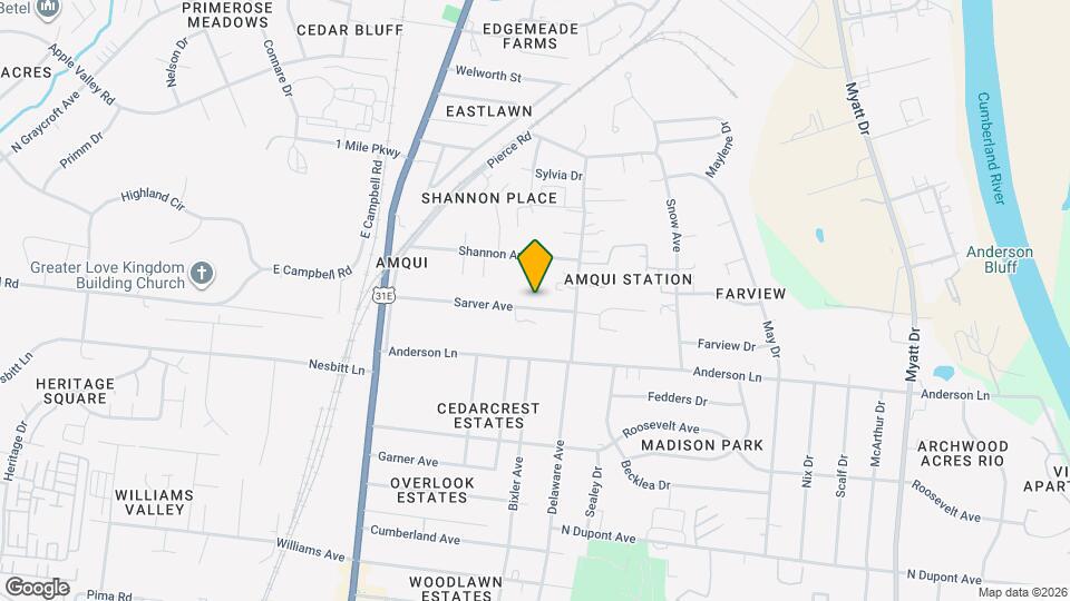 401A Sarver Ave Map and Location Details